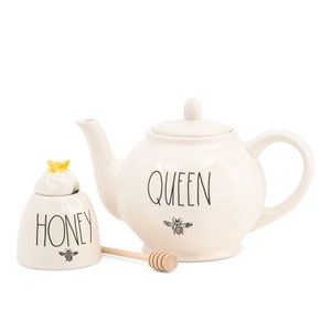 Rae Dunn 2Pk tea pot and honey pot gift set